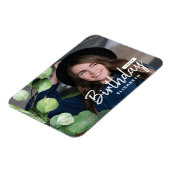 Moderne Elegante Foto Eucalyptus Verjaardagscadeau Magneet (Linkerzijde)