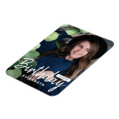 Moderne Elegante Foto Eucalyptus Verjaardagscadeau Magneet (Linkerzijde)