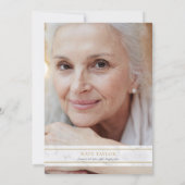 Moderne Elegante Foto-Funerair Levensfeest Kaart (Achterkant)
