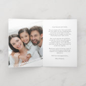 Moderne Elegante Foto Geboorteaankondiging Bedankt Folie Feestdagenkaart (Binnenlaag)