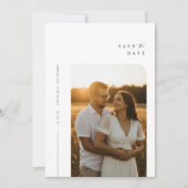 Moderne Elegante Foto Huwelijk Save The Date (Voorkant)