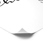 Moderne Elegante Foto Kalligrafie Naam Datum Trouw Perfect Poster (Hoek)