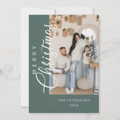 Moderne elegante foto Kerstmis Groet Feestdagenkaart (Voorkant)