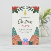 Moderne Elegante Foto Kerstvakantie Kaart (Staand voorkant)