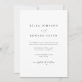 Moderne Elegante Foto Klassieke Zwart Wit Huwelijk Kaart (Voorkant)