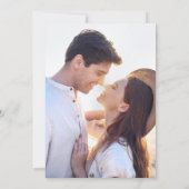 Moderne Elegante Foto Klassieke Zwart Wit Huwelijk Kaart (Achterkant)