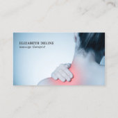 Moderne Elegante Foto Massagetherapeut Visitekaartje (Voorkant)