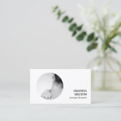 Moderne Elegante Foto Massagetherapeut Visitekaartje (Staand voorkant)
