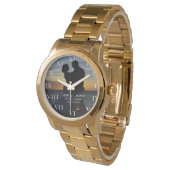 Moderne Elegante Foto Nieuw Huwelijk Huwelijk Horloge (Gekanteld)