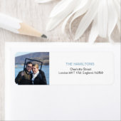 Moderne elegante foto retour adreslabels etiket (Insitu)