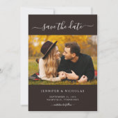 Moderne Elegante Foto Save The Date (Voorkant)