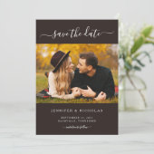 Moderne Elegante Foto Save The Date (Staand voorkant)