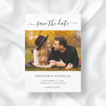 Moderne Elegante Foto Save The Date