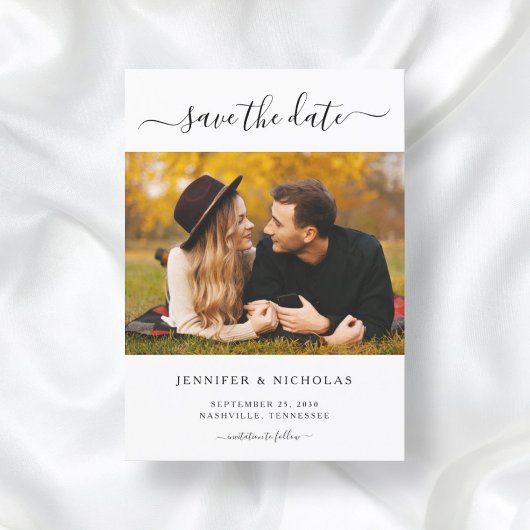 Moderne Elegante Foto Save The Date