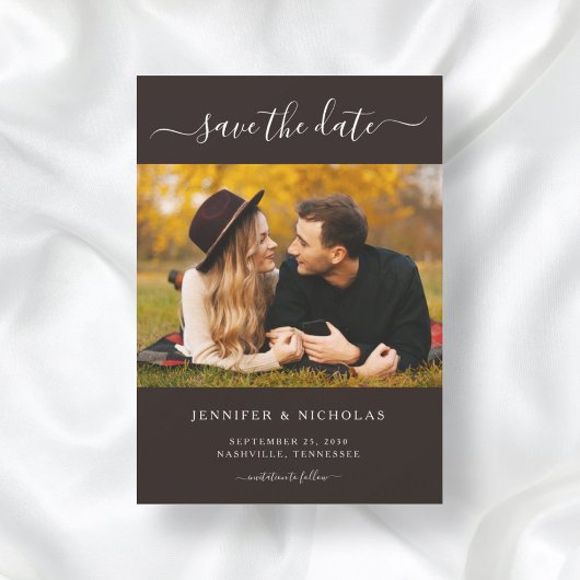 Moderne Elegante Foto Save The Date