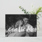 Moderne elegante foto Save the Date Aankondiging (Staand voorkant)