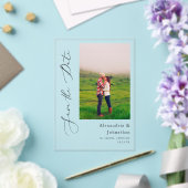 Moderne Elegante Foto Save the Date Acryl Uitnodigingen (Insitu (Huwelijk))