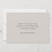 Moderne Elegante Foto Script Overlay Bruiloft Save The Date (Achterkant)