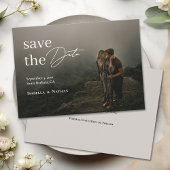 Moderne Elegante Foto Script Overlay Bruiloft Save The Date
