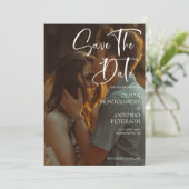 Moderne elegante foto slaat de datum op kaart (Staand voorkant)