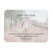 Moderne elegante foto slaat de datumkaart op magneet (Horizontaal)