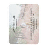 Moderne elegante foto slaat de datumkaart op magneet (Verticaal)