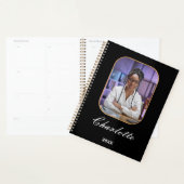 Moderne Elegante Foto Stijlvol Zwart Personalisere Planner (Display)