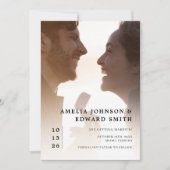 Moderne Elegante Foto Trouwklas Save the Date Kaart (Voorkant)