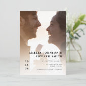 Moderne Elegante Foto Trouwklas Save the Date Kaart (Staand voorkant)