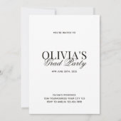 Moderne Elegante Foto Typografie Script Afstudeerf Kaart (Achterkant)