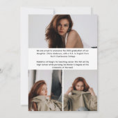 Moderne Elegante Foto Typography Script Grad Aankondiging (Achterkant)