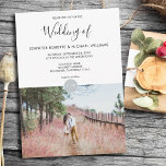 Moderne elegante foto van een roestvrij monogram W Kaart<br><div class="desc">Elegant monogrammed rustic trouwuitnodiging met je eigen foto. Voor lente,  zomer,  herfst of winterbruiloft. U kunt uw eigen foto gemakkelijk toevoegen om het zeer persoonlijk en uniek te maken,  en uw eigen tekst toe te voegen.</div>