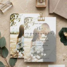 Moderne Elegante Foto Verlovingskaart