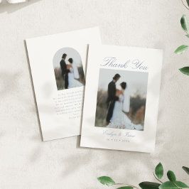 Moderne Elegante Fotobericht Trouwen Bedankkaart
