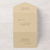 Moderne elegante fotoboter gele bruiloft RSVP All In One Uitnodiging (Buitenkant)