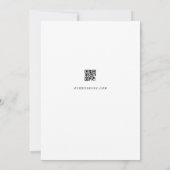 Moderne Elegante Fotobruiloft Sla de datum QR-code Kaart (Achterkant)