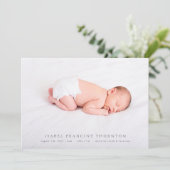 Moderne elegante fotocollage baby Geboorte Aankondiging (Staand voorkant)