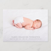 Moderne elegante fotocollage baby Geboorte Aankondiging (Voorkant)