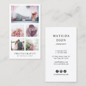 Moderne, elegante fotocollage fotograaf visitekaartje (Voorkant / Achterkant)