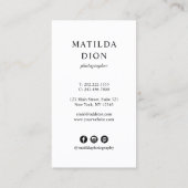 Moderne, elegante fotocollage fotograaf visitekaartje (Achterkant)