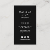 Moderne, elegante fotocollage fotograaf visitekaartje (Achterkant)