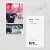Moderne, elegante fotocollage fotograaf visitekaartje (Voorkant / Achterkant)