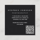 Moderne elegante fotocollage fotografie QR Code Vierkante Visitekaartje (Achterkant)