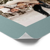 Moderne Elegante Fotocollage Sage Green Keepsake Poster (Hoek)