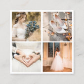 Moderne, elegante fotocollage vierkante visitekaartje (Voorkant)