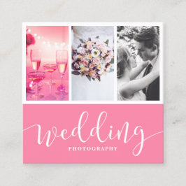 Moderne, elegante fotocollage vierkante visitekaartje