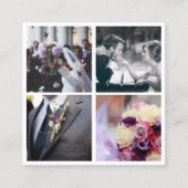 Moderne, elegante fotocollage vierkante visitekaartje (Voorkant)