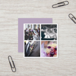 Moderne, elegante fotocollage vierkante visitekaartje