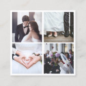Moderne, elegante fotocollage vierkante visitekaartje (Voorkant)