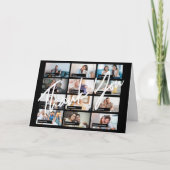 Moderne elegante fotocollage virtuele online party bedankkaart (Voorkant)